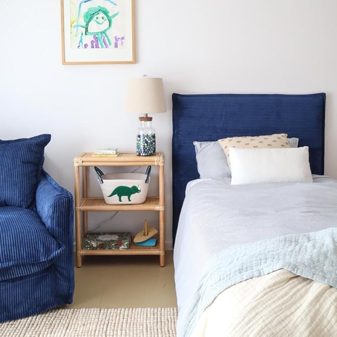 3-Tier Bedside Table for Bedroom | Modern Nightstand with Storage Shelves | High Height Side Table for Bed | Bedside Stand for Home Decor & Living Roo